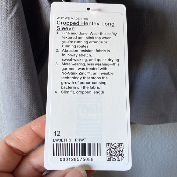 Cropped Henley long sleeve shirt - Picture 7 of 7